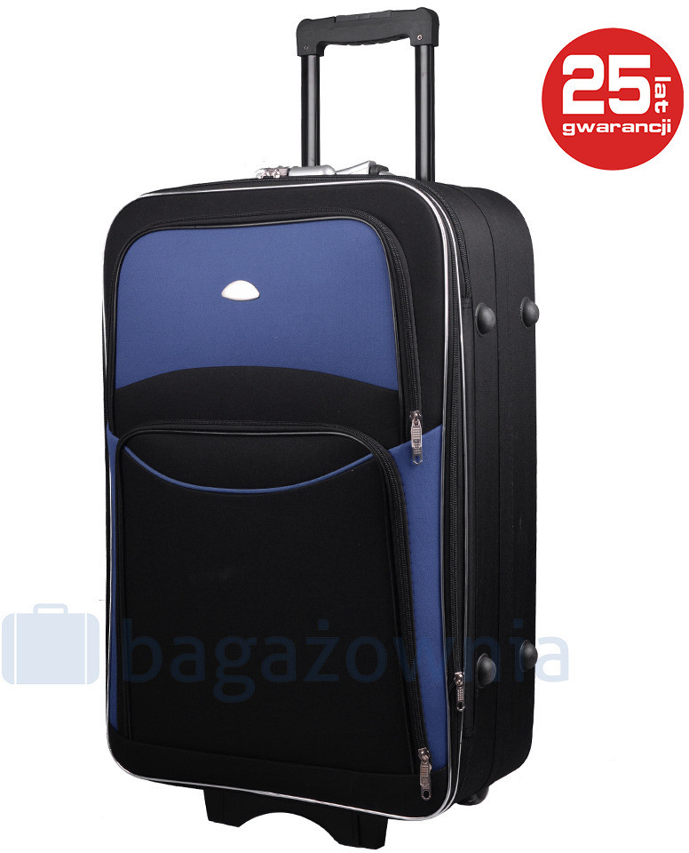 PELLUCCI Duża walizka PELLUCCI 773 L Czarno granatowa - czarny / granatowy