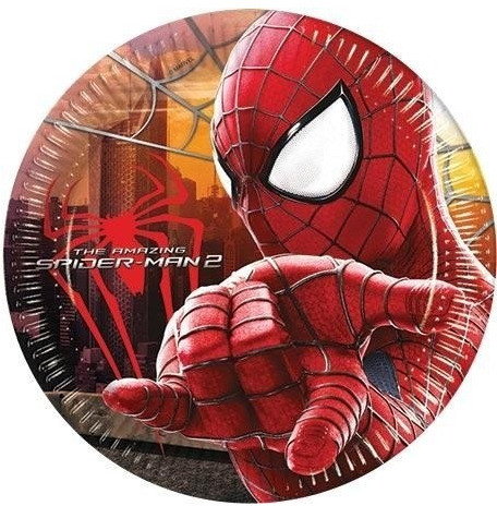 PROCOS Talerzyki urodzinowe Amazing Spiderman 2 - 23 cm - 8 szt.