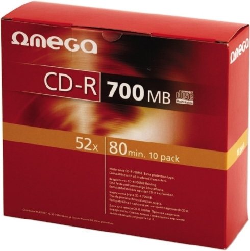 Omega CD-R 700MB 52x Slim 10 [56104] OMS