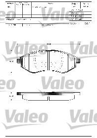 VALEO klocki hamulcowe 598644 598644