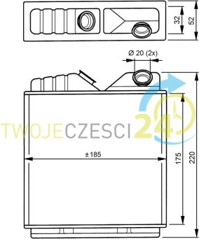 NRF Wymiennik ciepła, ogrzewanie wnętrza 58146