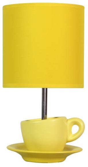 Candellux Stojąca LAMPA stołowa CYNKA 41-34762 abażurowa Lampka biurkowa Żółty f