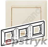 Legrand VALENA Ramka potrójna pozioma KREM 774353