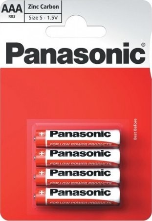 Panasonic 4 X Bateria Cynkowo-Węglowa R03 AAA (Blister)