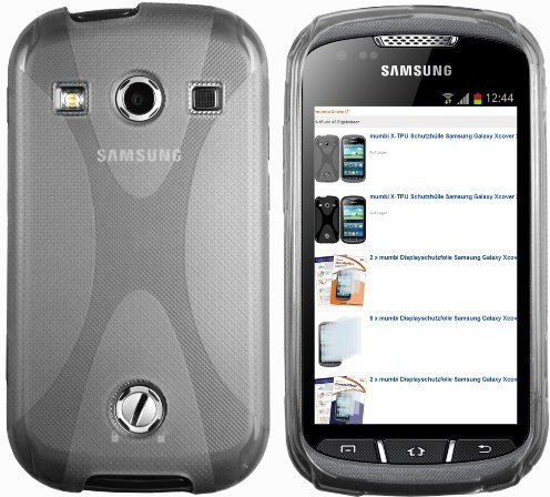 Mumbi X-TPU etui ochronne etui na Samsung Galaxy Xcover 2 przezroczysty czarny