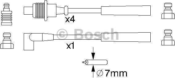 Bosch Zestaw przewodów zapłonowych 0 986 356 715