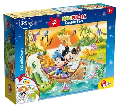 Lisciani Puzzle dwustronne Maxi 60 Myszka Mickey