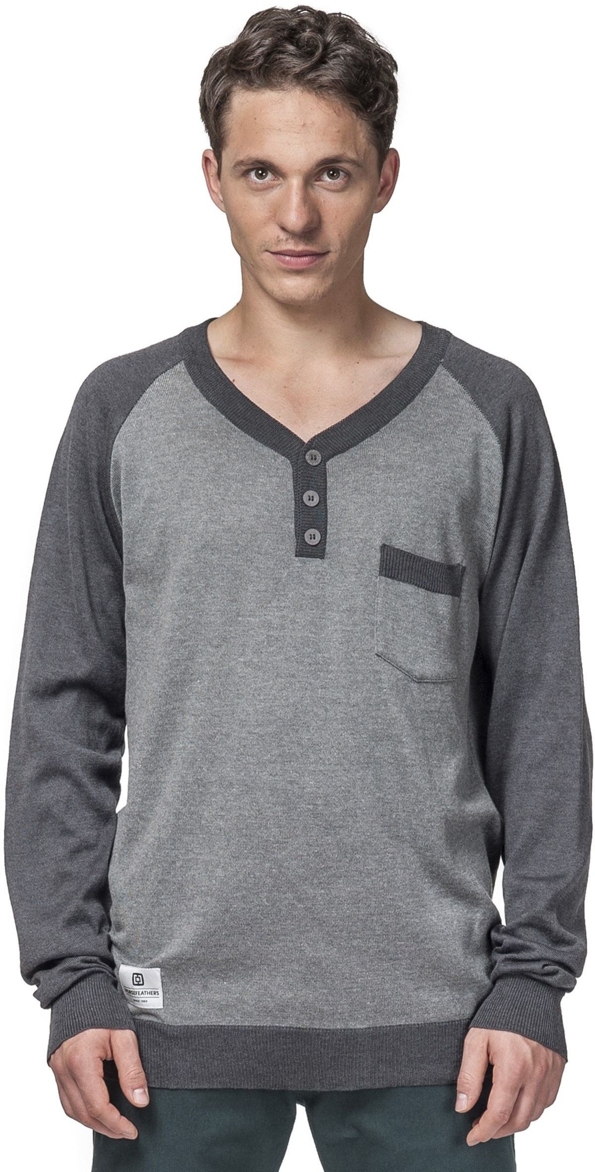 Horsefeathers sweter LUKE SWEATER (gray melange)