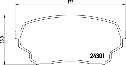 BREMBO Zestaw klocków hamulcowych, hamulce tarczowe P 79 019