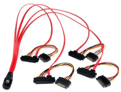 StarTech com SAS808782P50 Wewnętrzny kabel serial-attached SCSI Mini SAS SF-8087 na 4 X SFF-8482 50 cm SAS808782P50