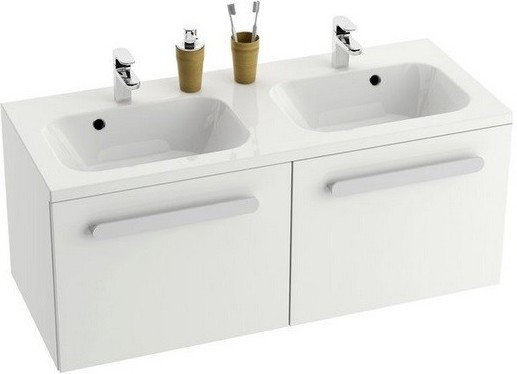 Ravak Szafka pod umywalkę SD 1200 Chrome biała/biała połysk X000000536