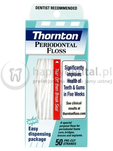 Thornton Int. THORNTON Perio Floss 50szt. - nić dentystyczna z grubą gąbką czysz