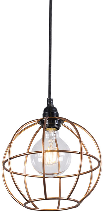 QAZQA Lampa wiszaca Frame Luxe A miedz