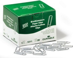 DURABLE Spinacze orkągłe 32 mm, cynkowane, 1000 szt.