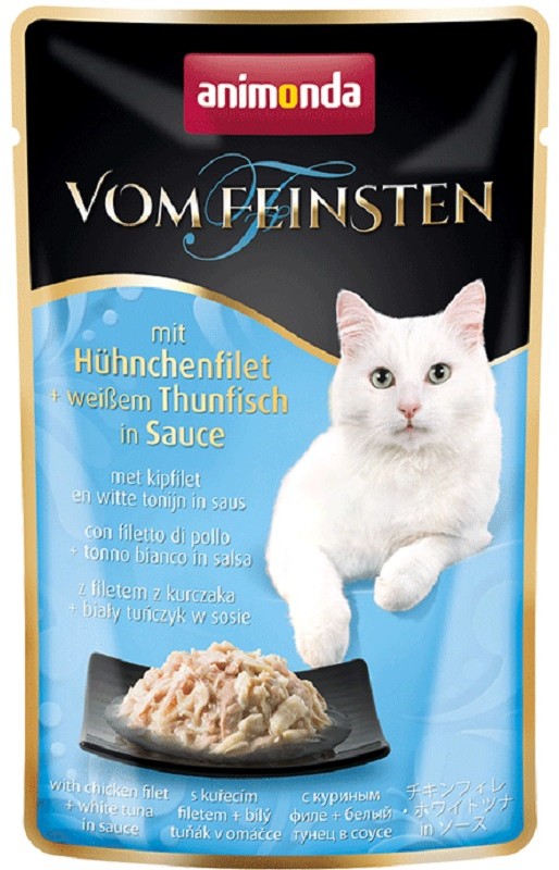 Animonda Vom Feinsten Classic Cat Smak: Filet Z Kurczaka + Biały Tuńczyk W Sosie - Saszetka 50G