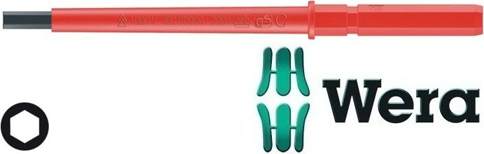 Wera Wymienny trzpień izolowany sześciokątny 5,0x154 mm, Kraftform Kompakt VDE 6 (5003423001)