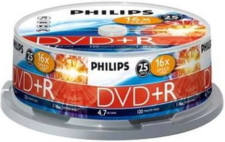 Philips płyta DVD+R 4,7 16x 25 [DR4SB25F/00