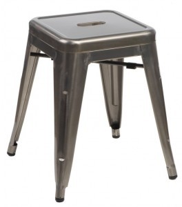 D2.Design Stołek Paris w kolorze metalu inspirowan y Tolix 41365