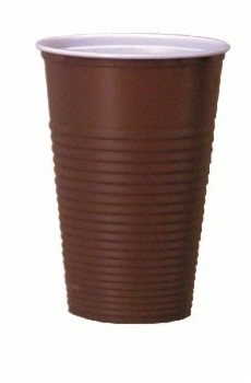 Huhtamaki Kubki BIAŁO-BRĄZOWY PLASTIKOWY PS 200ML 100szt. (CISVA2250)