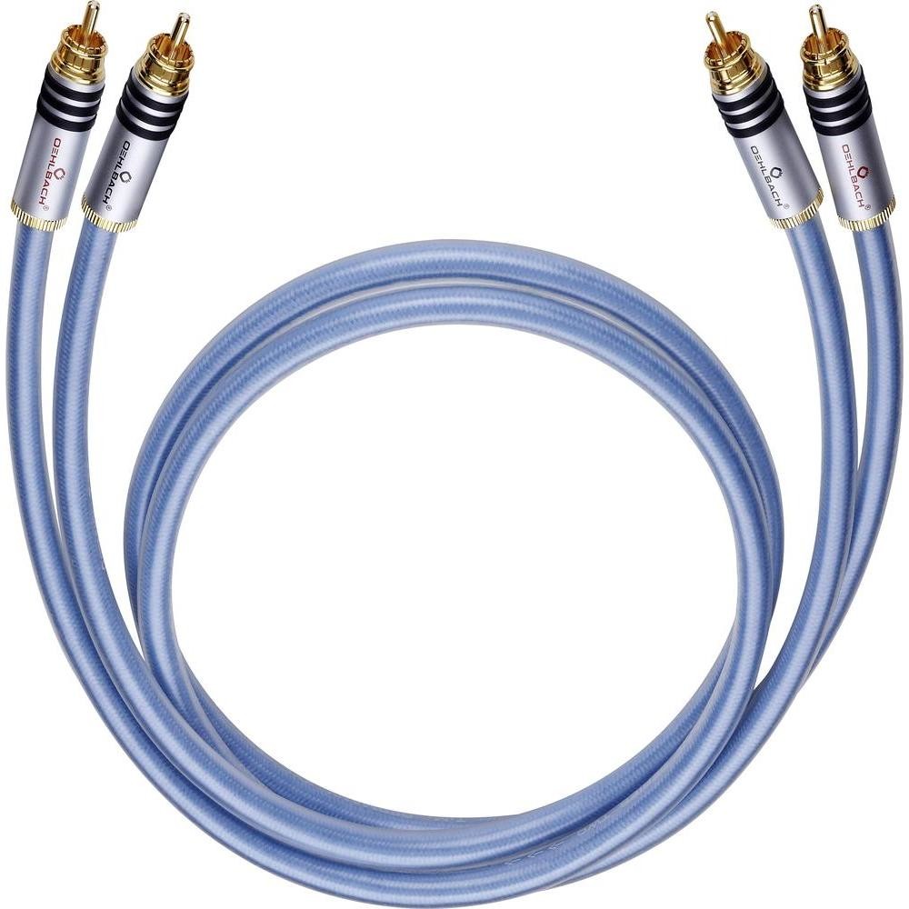 Oehlbach Kabel audio Cinch 13203 [2x Złącze męskie cinch 2x Złącze męskie cinch] 1.25 m niebieski