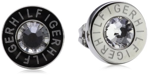 Tommy Hilfiger 2700259 kolczyki sztyfty ze stali szlachetnej z białą cyrkonią 0,9 cm 2700259