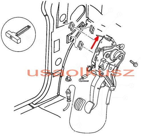 MOPAR Linka zwalniająca pedał hamulca ręcznego Chrysler Voyager Town Country 199