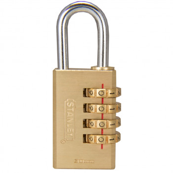 Stanley Kłódka wewnętrzna lity mosiądz szyfr 4-cyfrowy