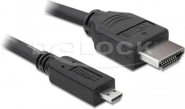 Delock KABEL HDMI-HDMI MICRO 1M V1.4 (A-D) - (GP21)