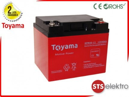 Toyama Akumulator Deep Cycle żel NPM40-12 12V 40Ah