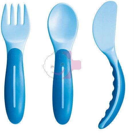 MAM Babys Cutlery sztućcze do nauki jedzenia 6m+ - NIEBIESKI