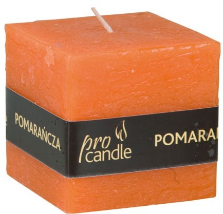 Pro Candle wieca zapachowa ProCandle 791008 / sześcian / pomarańcza