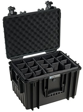 B&W Outdoor Cases typ 5500 RPD walizka na sprzęt fotograficzny, z dowolnym podziałem wnętrza, kolor: czarny 5500/B/RPD