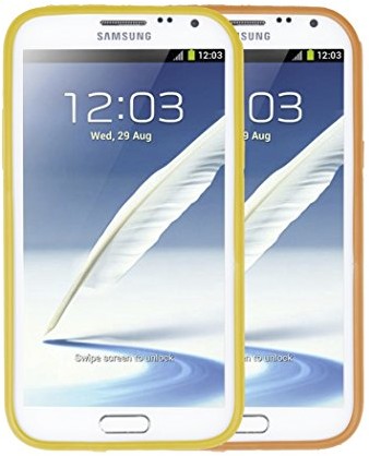 Aiino AISGGN2BM-BK Bumper pokrowiec ochronny na Samsung Galaxy Note2, żółty/pomarańczowy