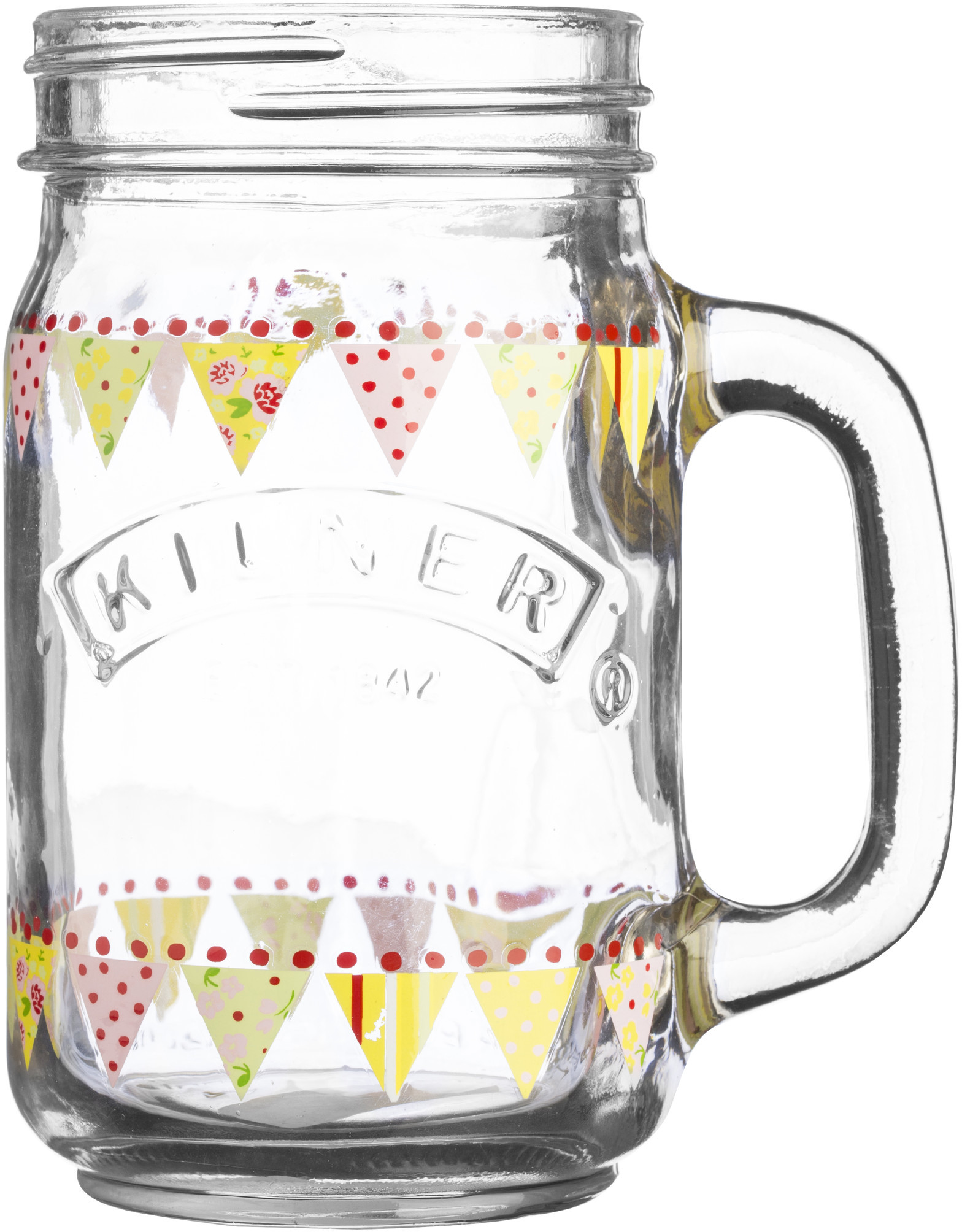 Kilner Słoik z uchwytem Kilner dekorowany proporczyki