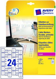 Avery Zweckform Etykiety do oznaczania kabli 60 x 40 mm do drukarek laserowych 2