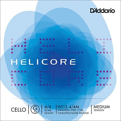 D'Addario H511  4/4L Helicore Cello pojedyncze gitary 'A' Titanium owinięta H513-4/4M