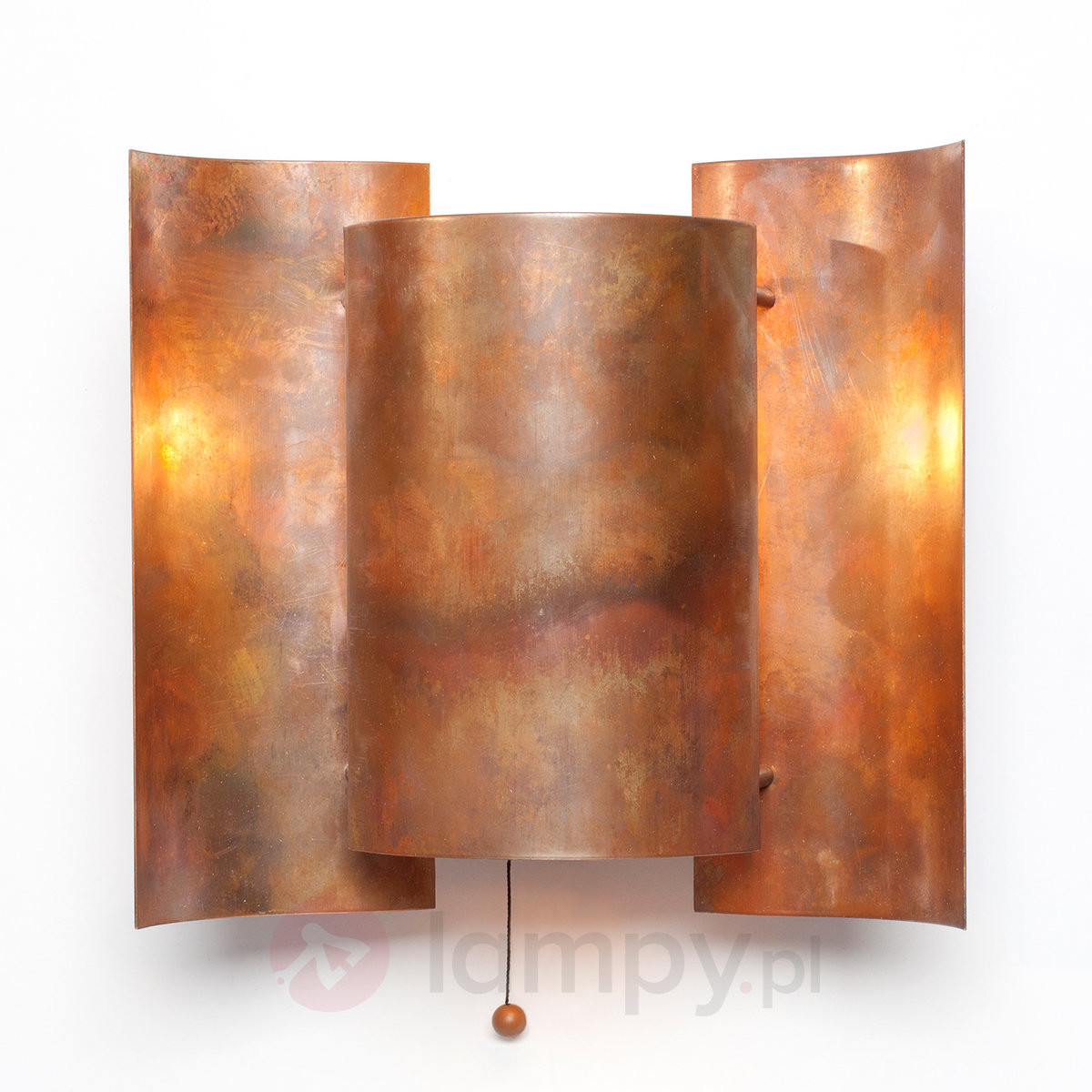 Northern Lighting Miedziana designerska lampa ścienna BUTTREFLY