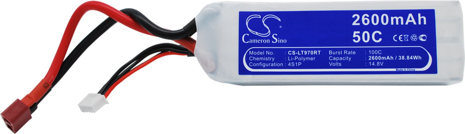 Cameron Sino 2600mAh 38.84Wh Li-Polymer 14.8V 4S 50C () CS-LT970RT