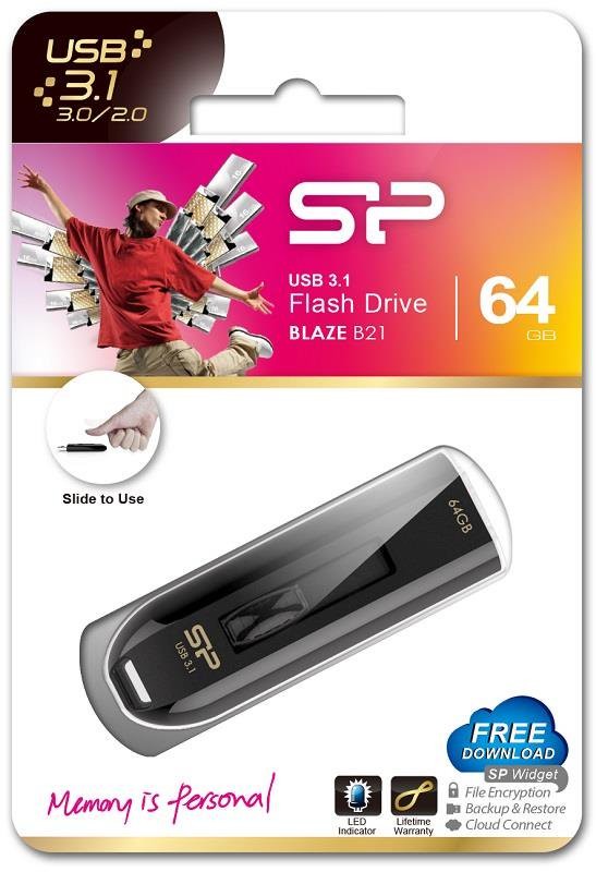 Silicon Power Blaze Series B21 64GB (SP064GBUF3B21V1K)