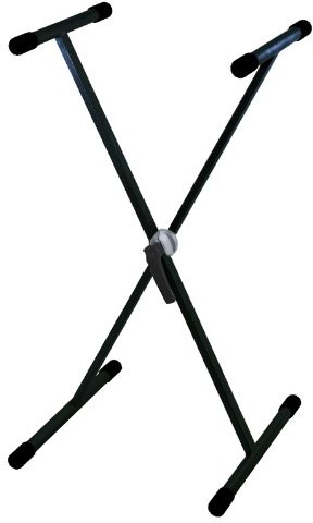 Unbekannt System BSX Easy Gear stojak na Keyboard (wysokość 70  100 cm, głębokość 40 cm, chusteczka rebig) Czarny 900550