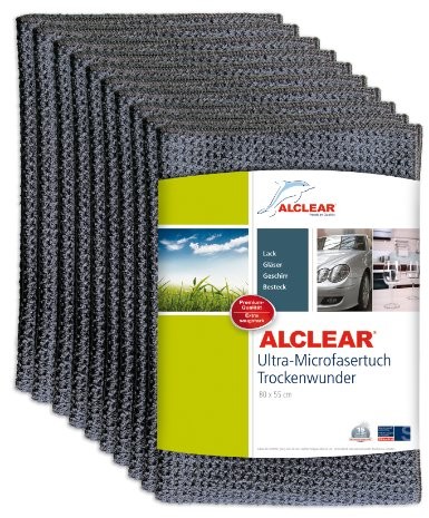 ALCLEAR 10820901M ścierki z mikrofibry, 80 x 55 cm, antracyt, zestaw 10 sztuk