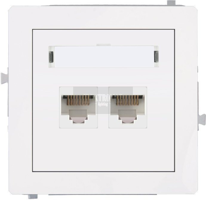 Karlik Deco Gniazdo Komputer 2xRJ45, kat. 5e, 8-stykowy DGK-2