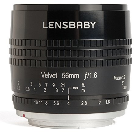 Lensbaby LB-v56bf Velvet 56 obiektyw do złącza Fuji X Czarny