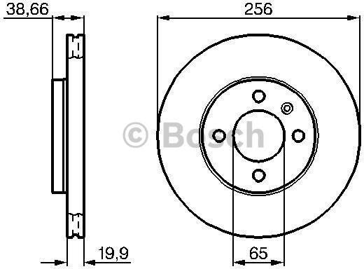 BOSCH Tarcza hamulcowa przednia, 0 986 478 308  0986478308