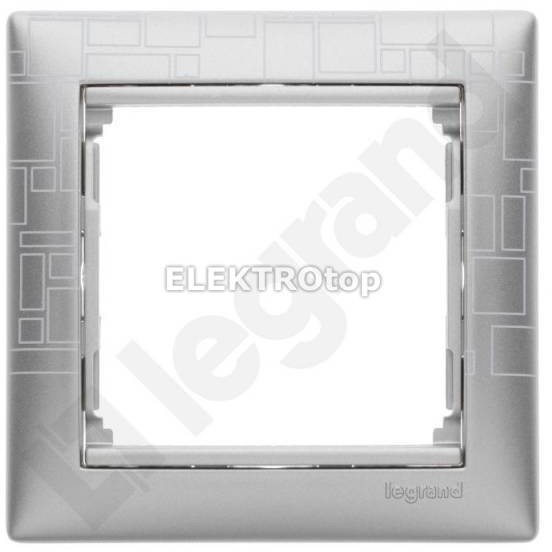 Legrand VALENA - Ramka pojedyncza ALUMINIUM KUBIZM , 770341,