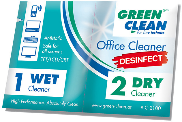 Green Clean zestaw ściereczek dezynfekujących mokra/sucha 10 szt. C-2100-10
