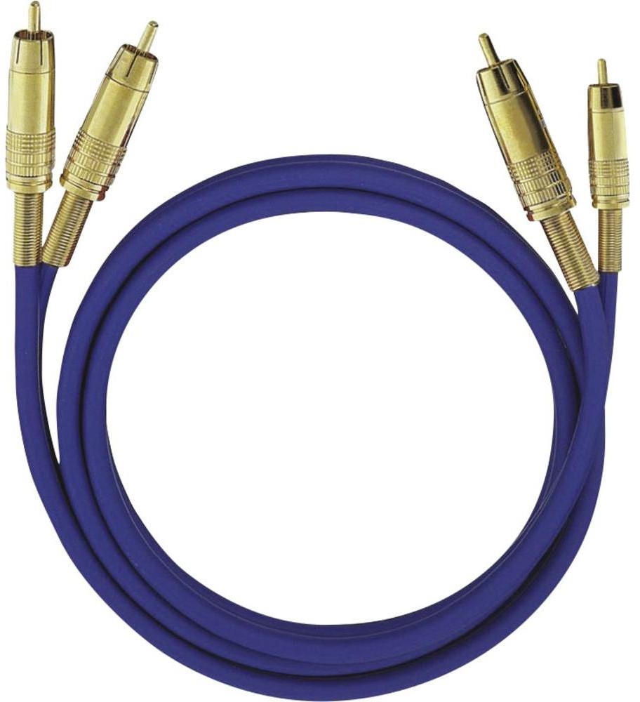 Oehlbach Kabel audio Cinch 2035 [2x Złącze męskie cinch 2x Złącze męskie cinch] 2 m niebieski