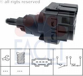 FACET Włącznik żwiateł STOP 7.1228