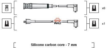 MAGNETI MARELLI Przewody zapłonowe - zestaw 941318111044