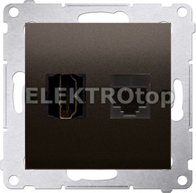 Kontakt Simon DGHRJ45.01/46 Gniazdo HDMI + RJ45 kat.6. (moduł); brąz mat